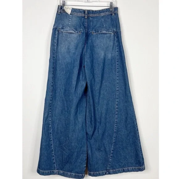 Free People Blue Flare & Wide Leg Jeans - Picture 6 of 6
